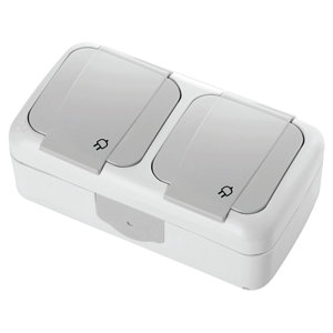 Double prise 2P+T étanche IP54