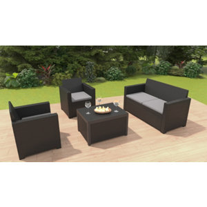 Salon de jardin bas "Merano" graphite