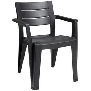 Fauteuil "Roma Graphite" L. 61,5 x l. 58 x H. 79 cm