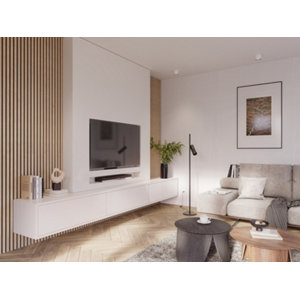 2 panneaux tasseaux MDF et feutrine acoustique couleur chêne  - H. 260 x L. 30 cm