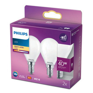 2 ampoules Led 40W E27 - Blanc chaud