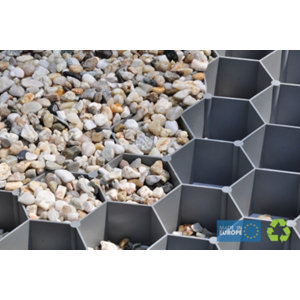 Lot de 5 stabilisateurs de gravier gris 76,5 x 117,6 cm Ep. 26 mm