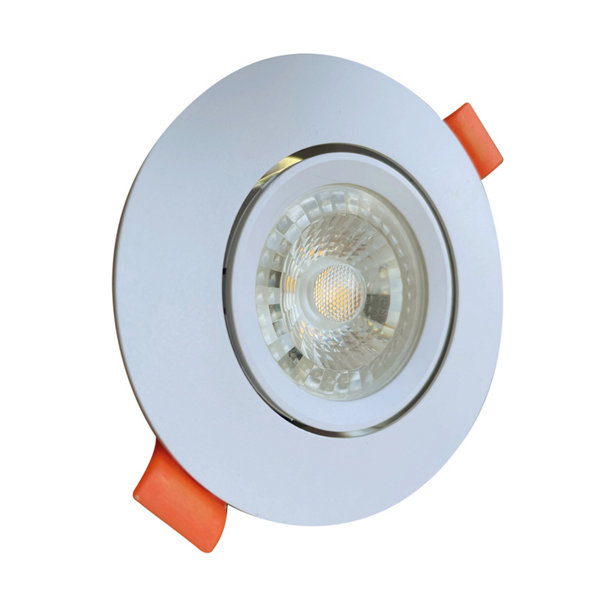 Spot Encastrable GU10 Set, Lot de 10 Cadre Spot LED Encastrable 68mm Nickel Brossé, avec Douille GU10, Rond Cadre de Montage Spots de Plafond, Orientable 30° AC 230V, pour LED Lampes Ou