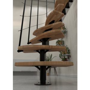 Escalier modulaire en hêtre "NIZZO" 12 marches - larg. 60 cm