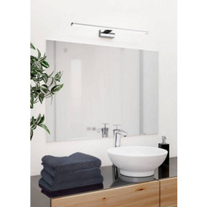 Applique LED miroir SDB chrome - 60 cm