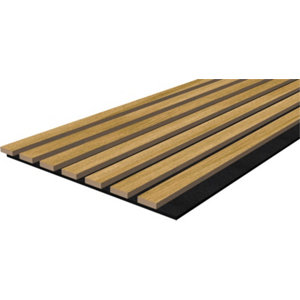 2 panneaux tasseaux acoustiques en MDF couleur chêne 2500X292X11 mm